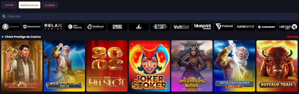 Incognito Casino machines à sous